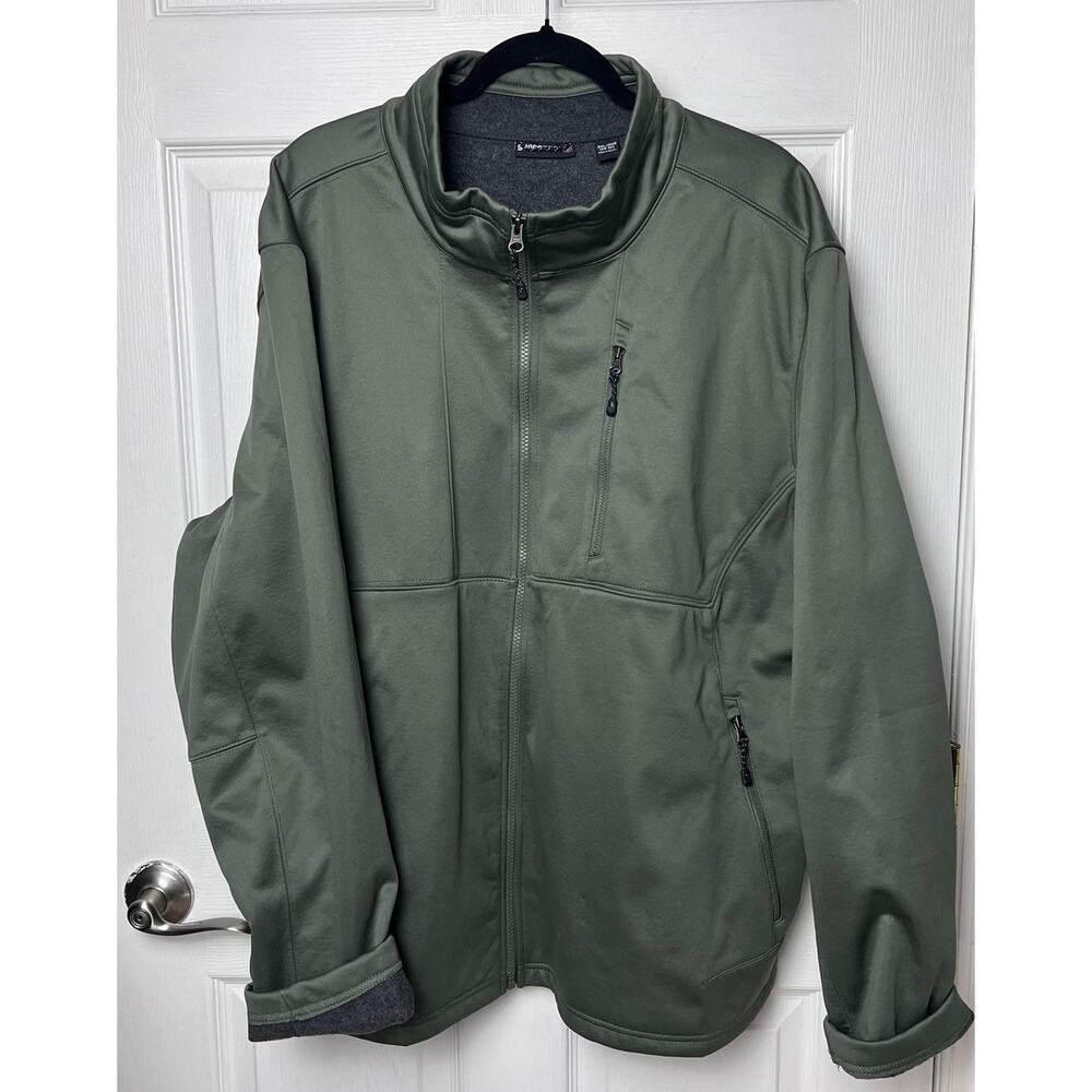 Swisstech Fleece Lined Long Sleeve Full Zip Jacket Gray Men's Size 2XL